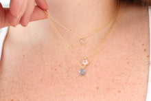 Load image into Gallery viewer, Forget Me Not Hexagon Necklace
